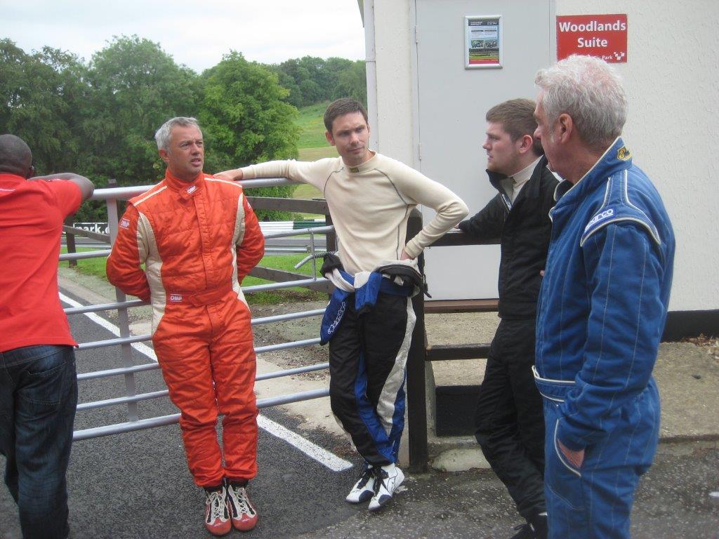 What will qualifying bring? Guy Hale with James Ford, Tom Herbert and Andy Inman in the Assembly area 