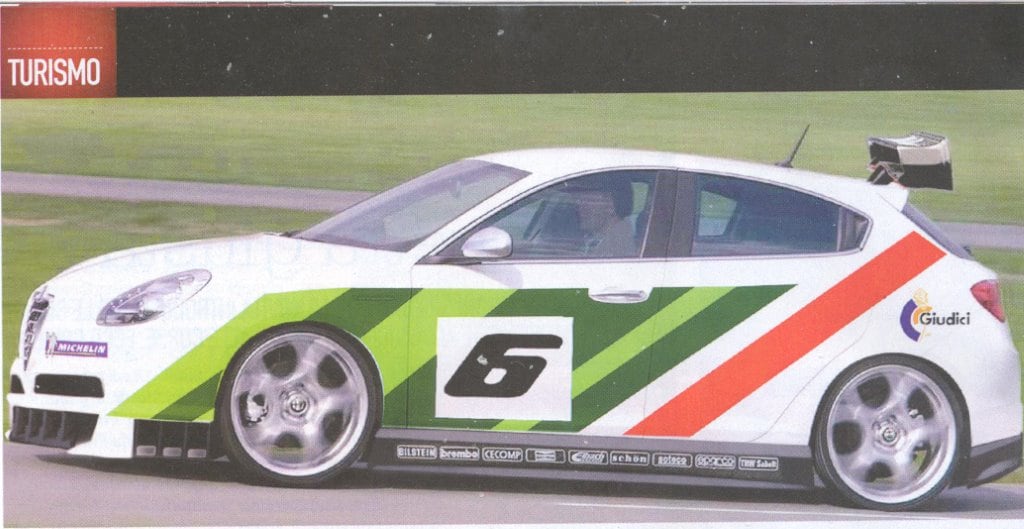 A computer generated idea of what Gianni Guidici’s Giulietta could look like In “Green Hell” colours for the 2015 VLN series. (Picture courtesy of AutoSprint)