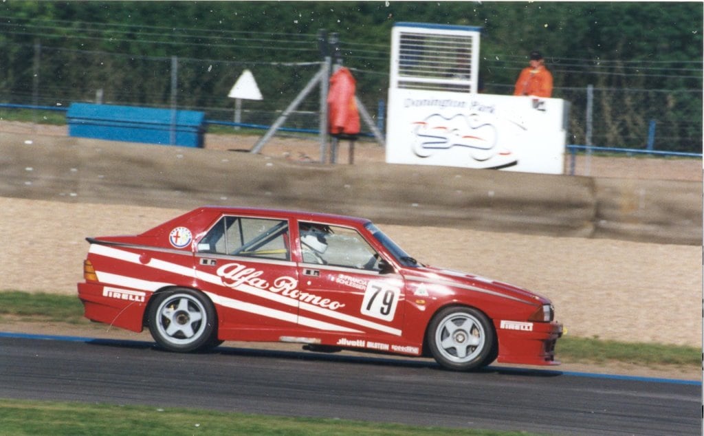 Julian Birley with the 75 1.8 Turbo now owned by Chris Whelan during his only race with it at Donington in September 2002. (Photo: Michael Lindsay)