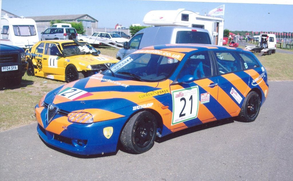 The garishly painted 156 Sportwagon as raced by Bryn Griffiths in 2007