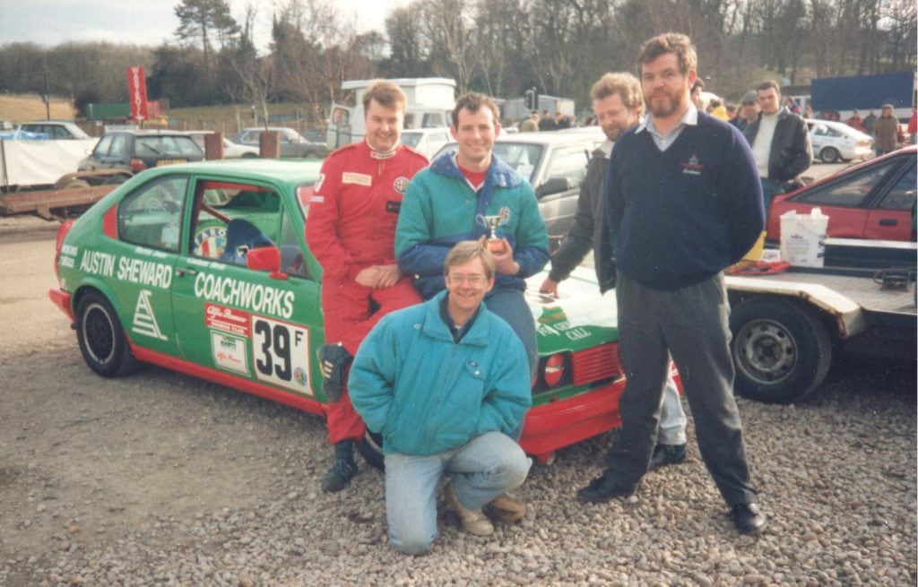 Graham Heels, Martin Jones, Ian Brookfield and Martyn Sheward receive a preparation award from Colin Barnett in 1993